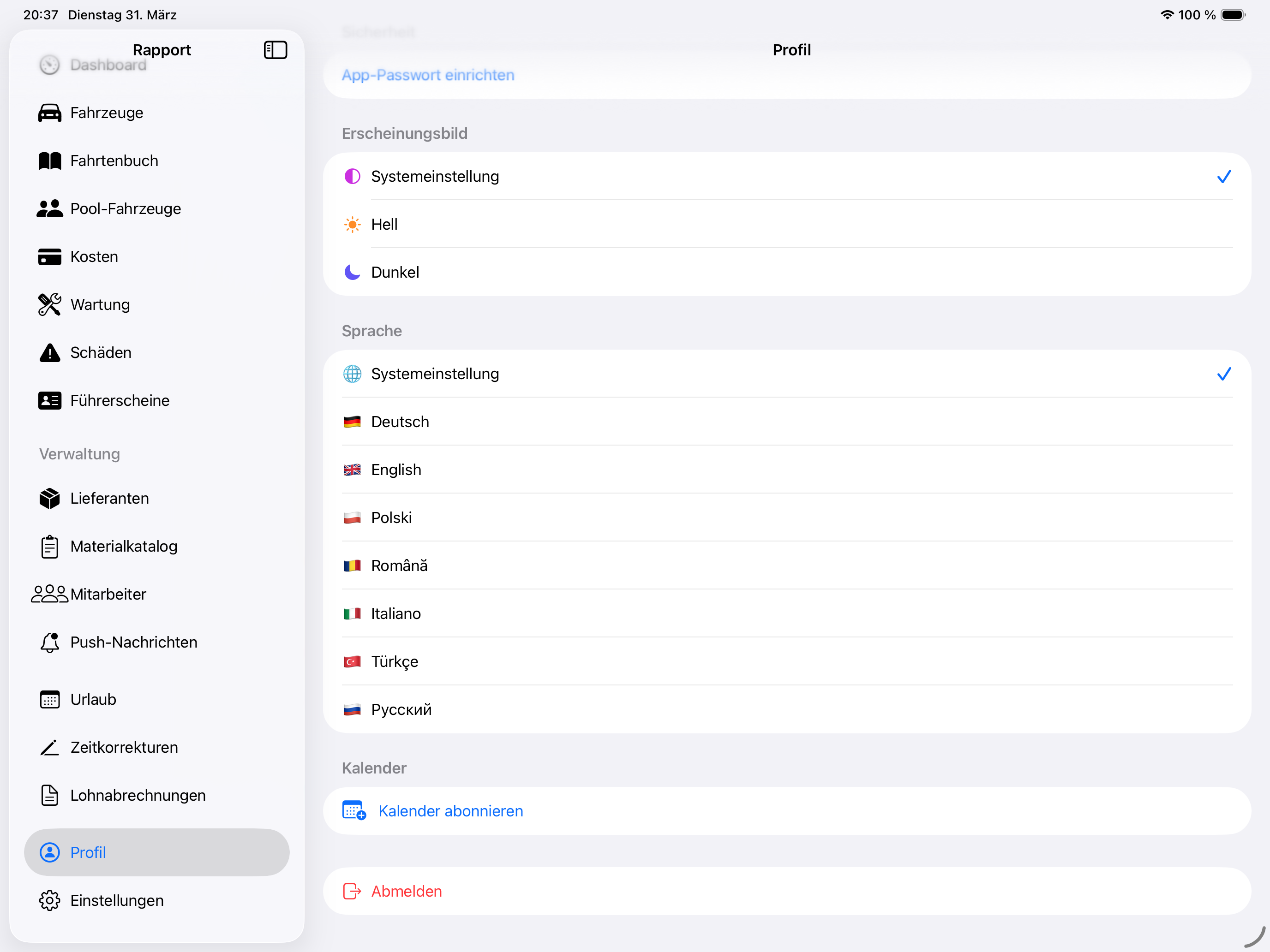 Mehrsprachige Handwerker-App – 7 Sprachen in Mein-Rapport.de